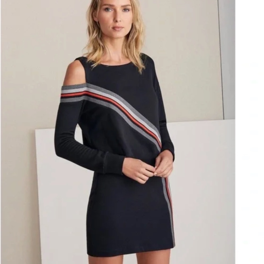 Bailey 55 Black Stripe Dress NWT